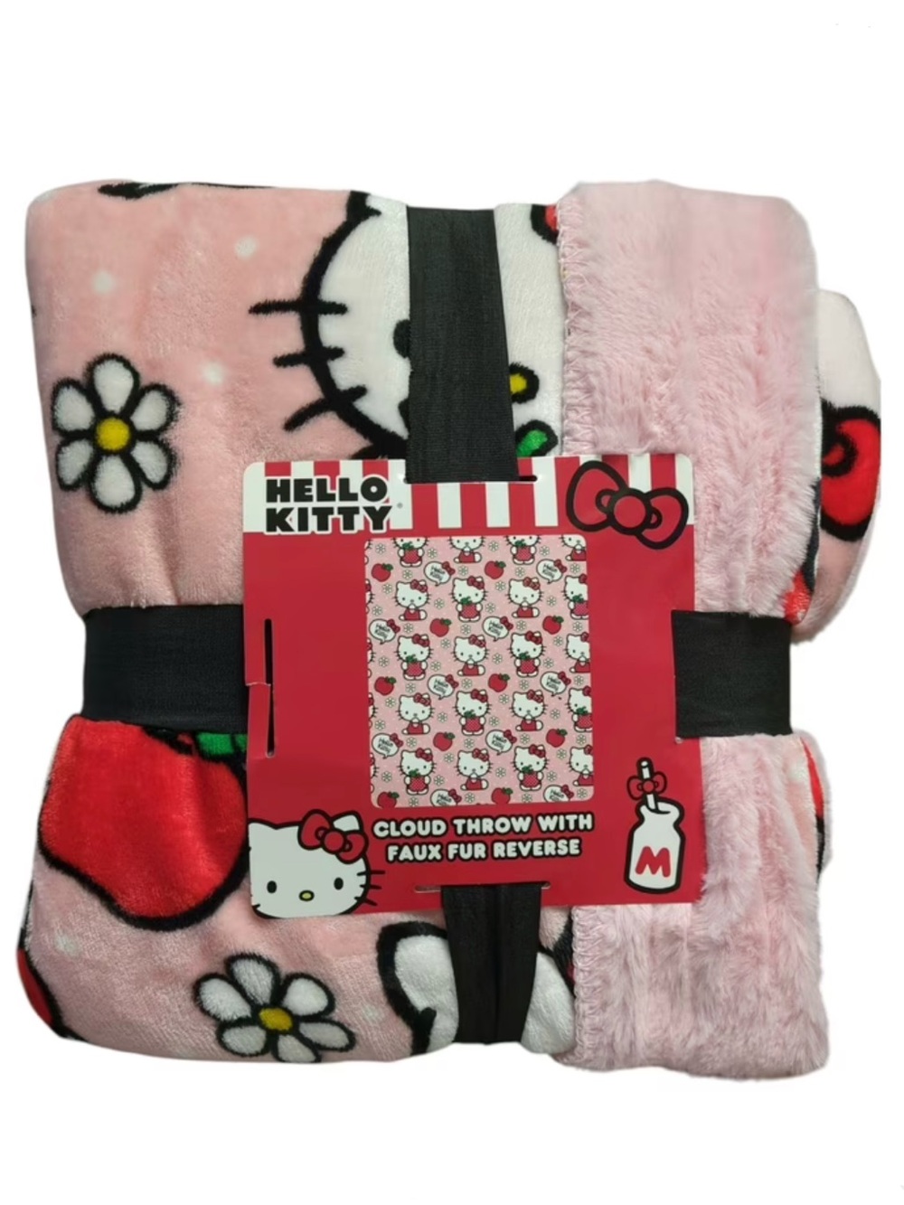 Hello Kitty Cloud Throw with Faux Fur on Reverse Side NWT